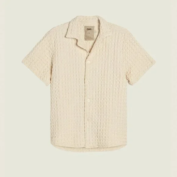 OAS The Ecru Porto Cuba waffle short Small